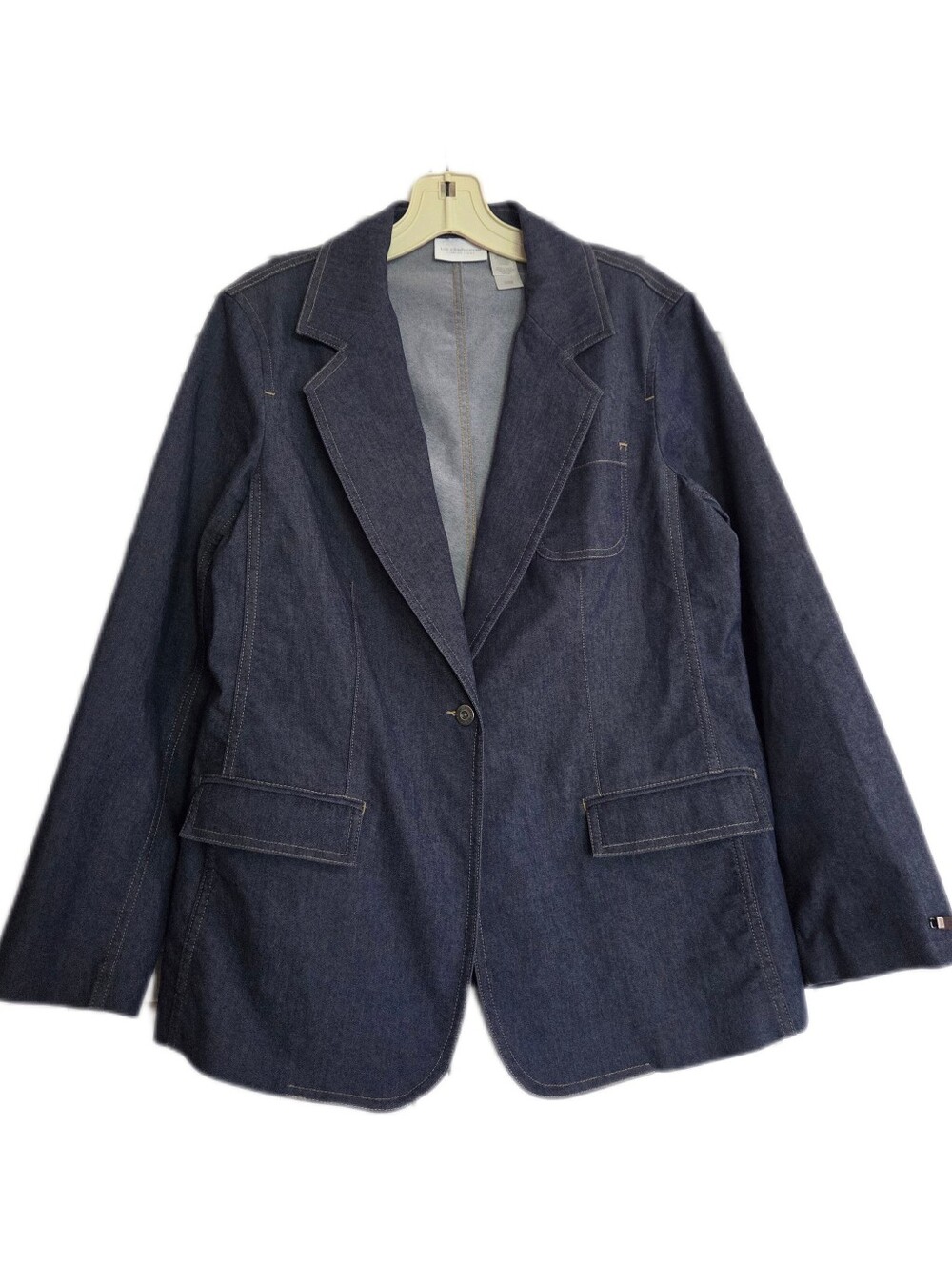 Liz Claiborne Denim Blazer Fall Staple Academia Preppy Size Medium